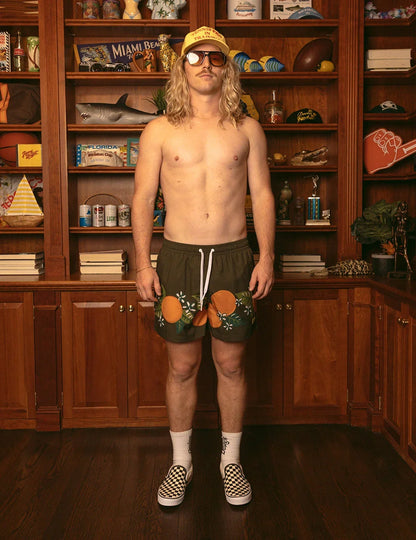 Tropical Orange Swim Short